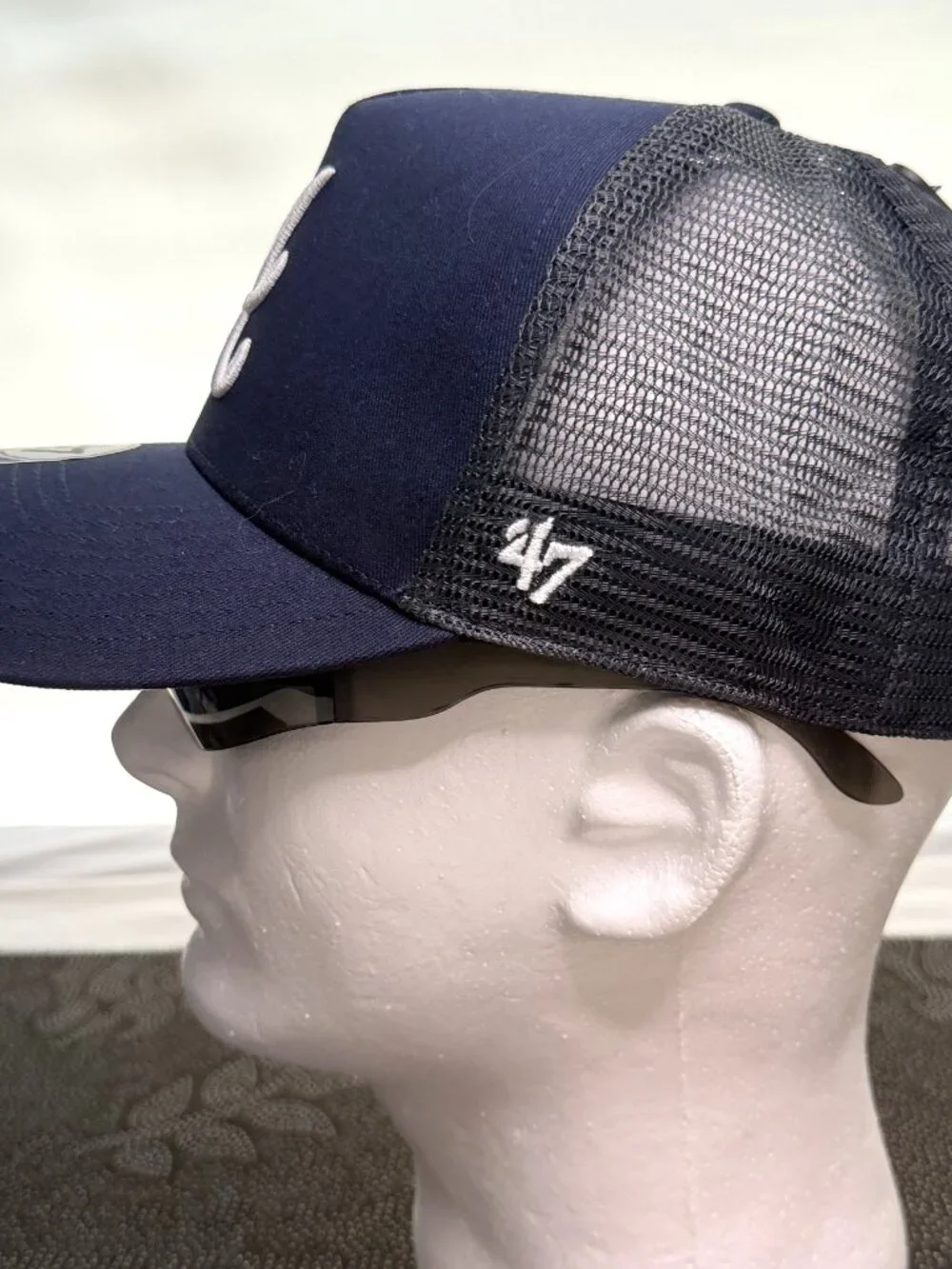 '47 Brand Atlanta Braves MVP Trucker Snapback Navy Mesh Back Hat OFSA NWT